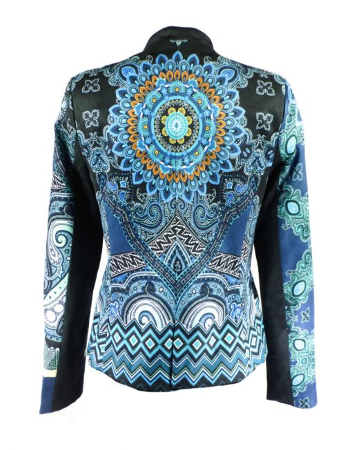 101 Idees French Style Patterned Blazer Jacket