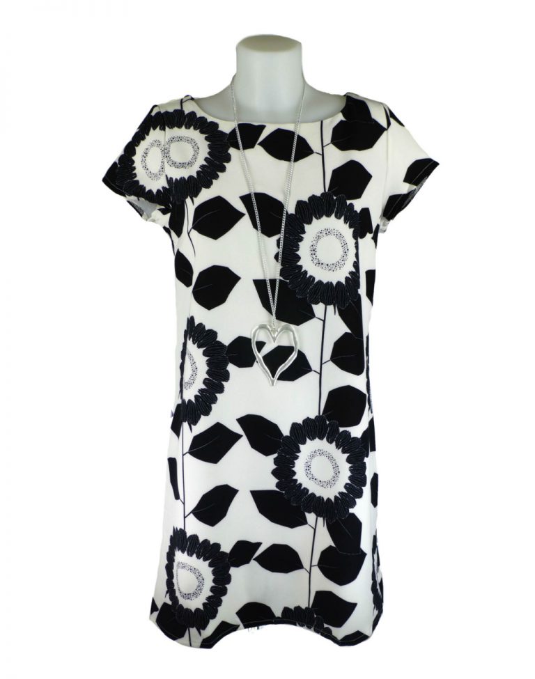 For Her Paris Monochrome Floral French Summer Dress