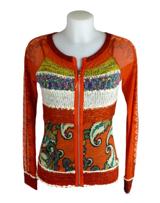 LULU-H Orange French Style Top