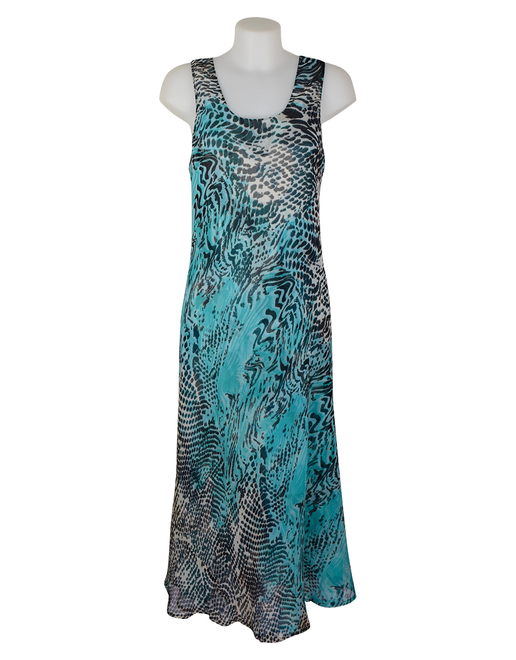 Women's Reversible Patterned Summer Dress | 2 in 1 Dress | Turquoise
