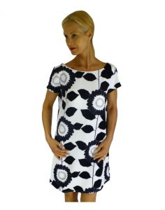 For Her Paris Monochrome Floral French Summer Dress