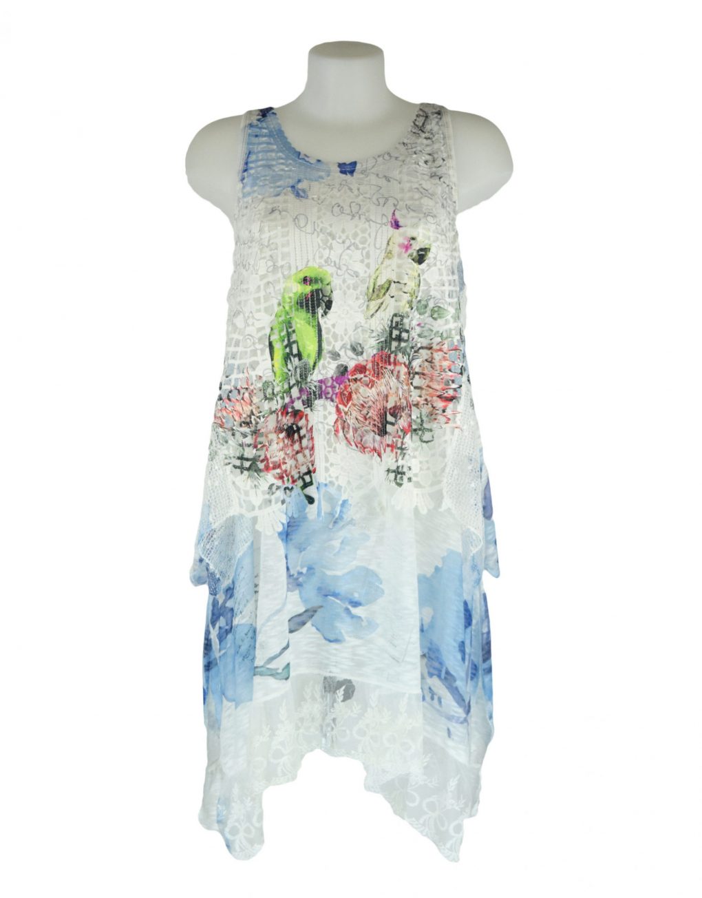 Giuliana Bird Print One Size Tunic