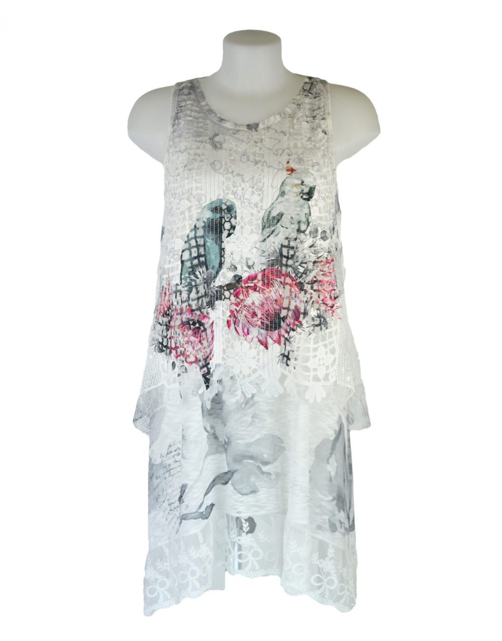 Giuliana Bird Print One Size Tunic - Image 2