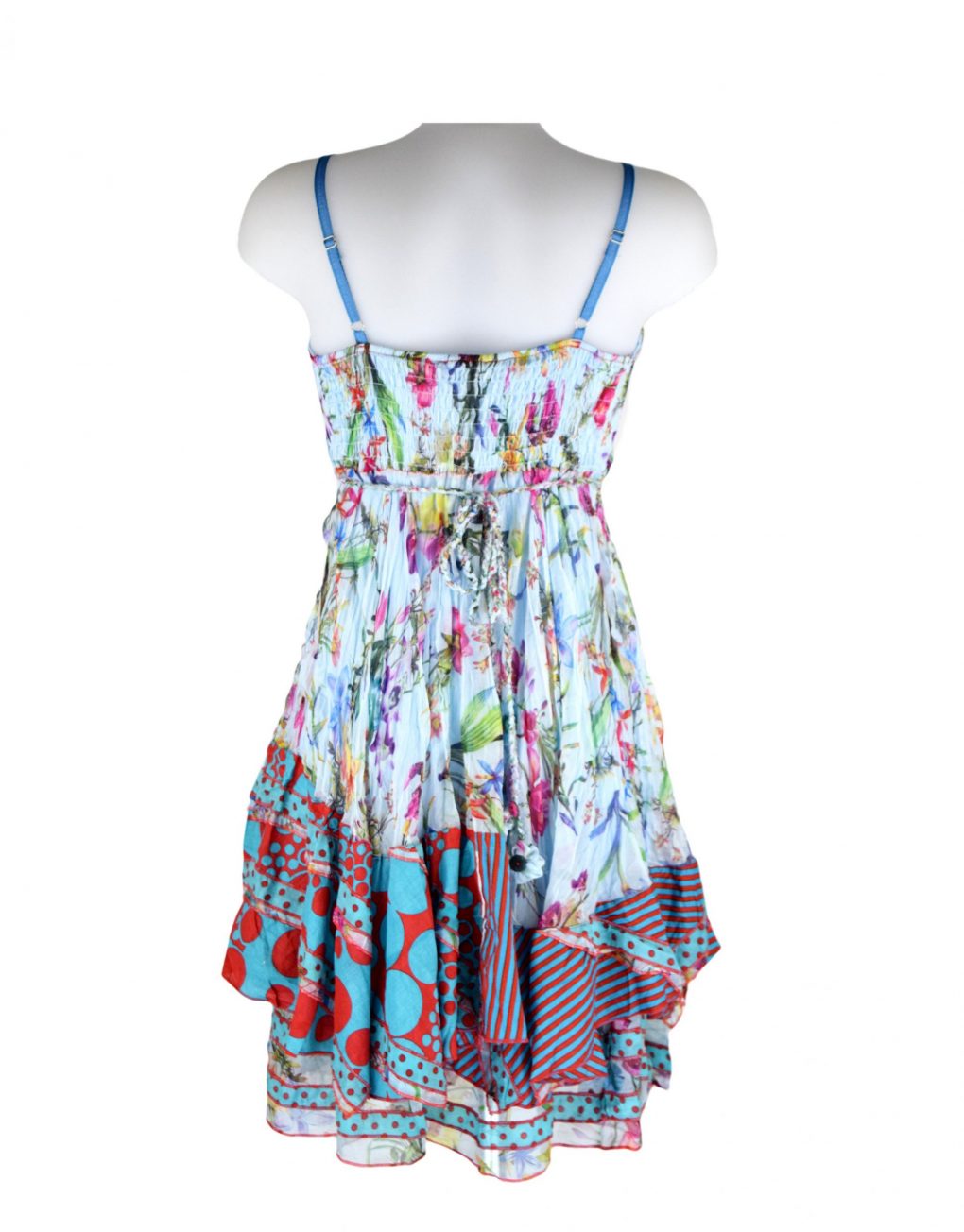 Sensations Pour Elle One Size Dress Blue And Red - Image 3