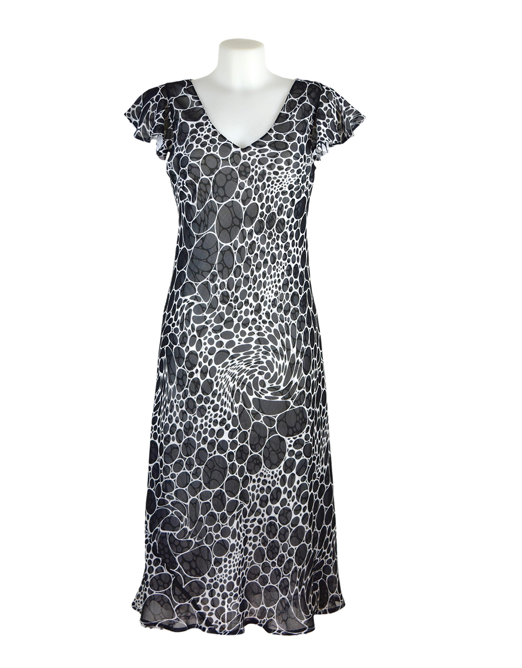 Two-material dress Dresses