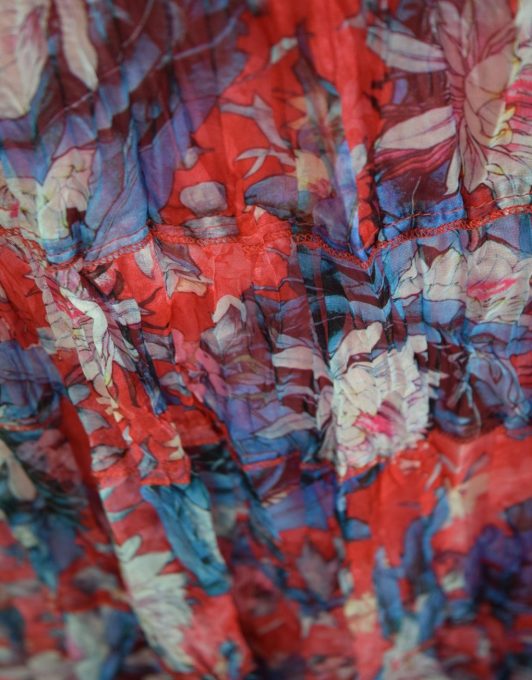 Sensations-pour-elle-Red-Blue-maxi-dress fabric