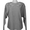 Italian Knitted top grey with beads