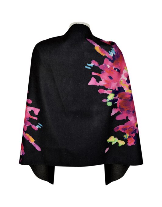 Cashmere Shawl Black back