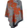 Cashmere Shawl Grey Orange