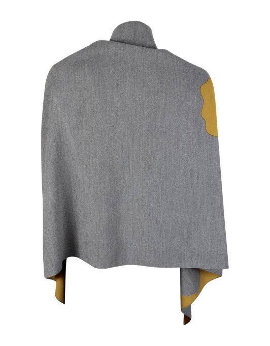 Shawl Grey Yellow Back