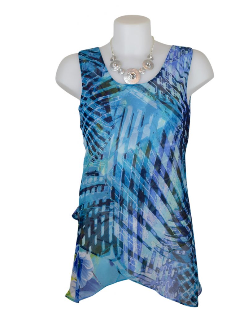 Paramour 2 in 1 Blue Abstract Reversible Dress - Fashion Fix Online