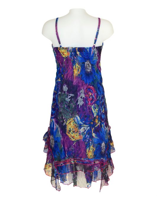 Sensations Pour Elle Blue & Purple Midi Dress One Size2