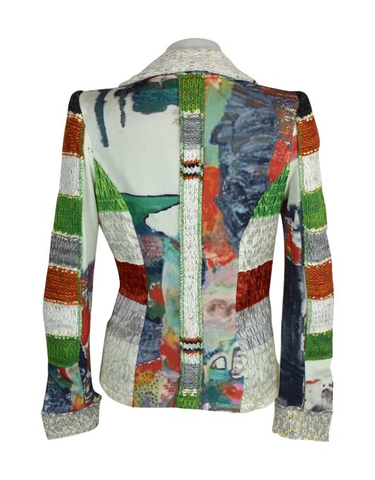 Lulu H Orange & Green French Style Jacket1