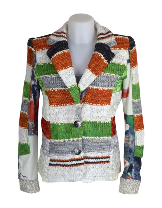 Lulu H Orange & Green French Style Jacket