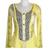 Lulu H Lemon Button Top