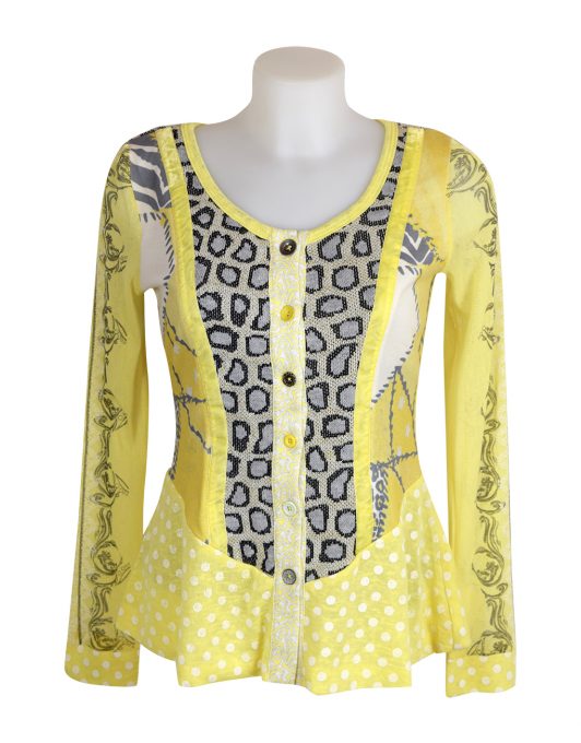 Lulu H Lemon Button Top