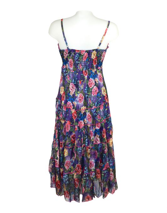 Sensations Pour Elle Blue Mix Floral Maxi Dress One Size2