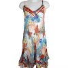 Sensations Pour Elle White Floral Midi Dress One Size