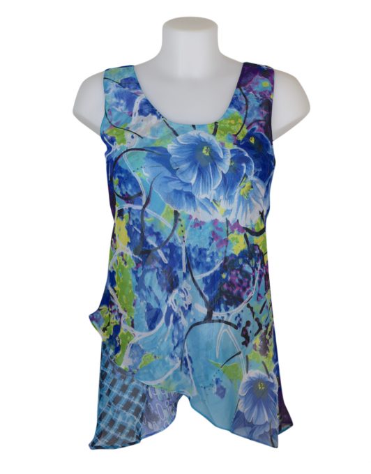 Paramour Reversible 2 in 1 Sleeveless Top Turquoise3