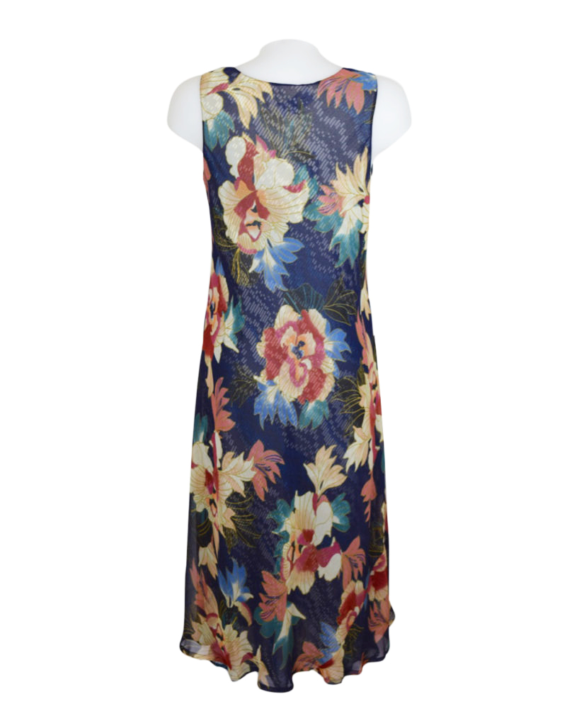 Paramour Reversible 2 In 1 Sleeveless Dress Navy Floral - Fashion Fix ...