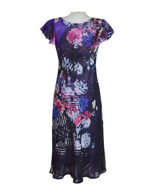 Paramour Reversible Dress Cap Sleeve Navy2