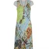 Paramour Reversible 2 In 1 Sleeveless Dress Orange Floral / Snake Print A