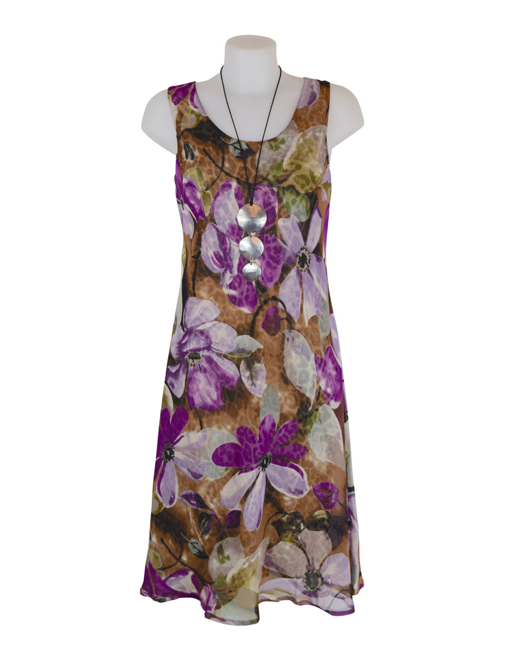 Paramour Reversible 2 In 1 Sleeveless Dress Floral / Leopard B