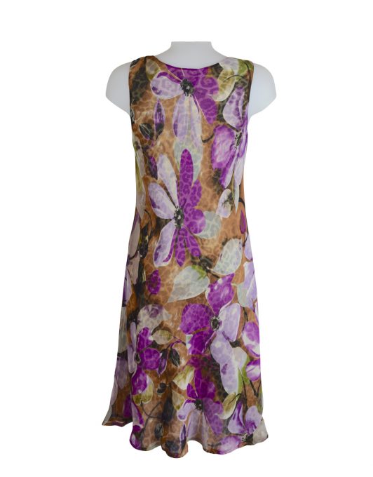 Paramour Reversible 2 In 1 Sleeveless Dress Floral / Leopard D