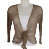 Mocha net cardigan shrug