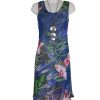 Paramour Reversible 2 In 1 Sleeveless Dress Blue / White A