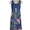 Paramour Reversible 2 In 1 Sleeveless Dress Blue / White A