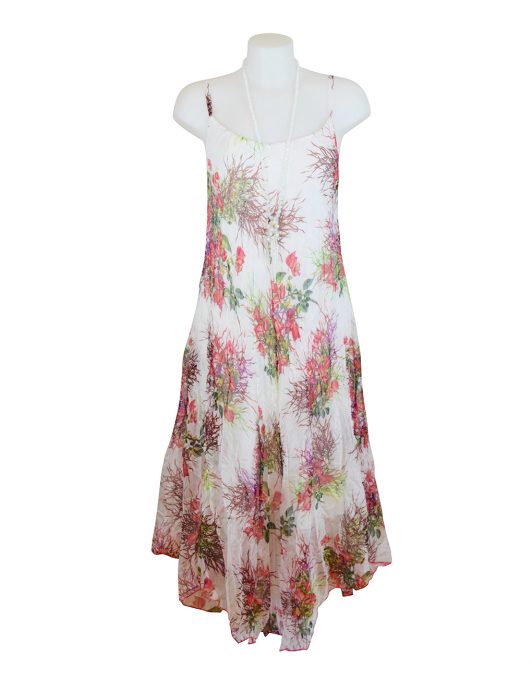 Sensations Pour Elle Ivory Floral Maxi Dress One Size