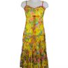 Sensations Pour Elle Yellow Floral Maxi Dress One Size