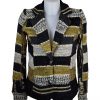 LULU-H Mustard & Black French Style Jacket Front H2215C