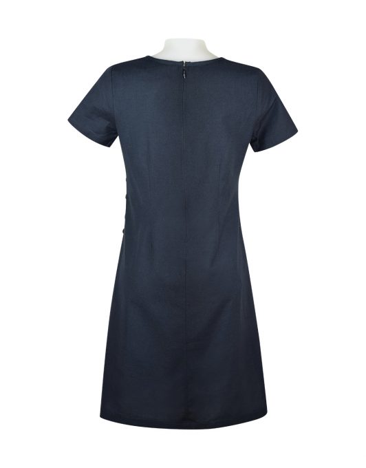 Alice Collins Kylie Dress Navy Back 024S070