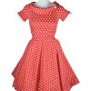 Dolly & Dotty Darlene Red & White Polka Dot Dress V333