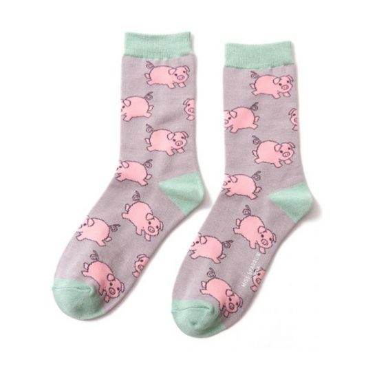 MS Piglets Socks Grey 182