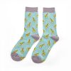 Miss Sparrow Little Giraffe Socks Duck Egg Blue